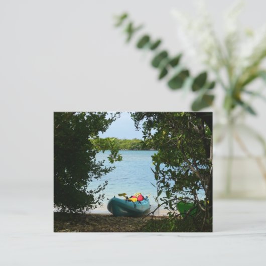 Kayaking in St. Thomas US Maagdeneilanden Briefkaart (Staand voorkant)