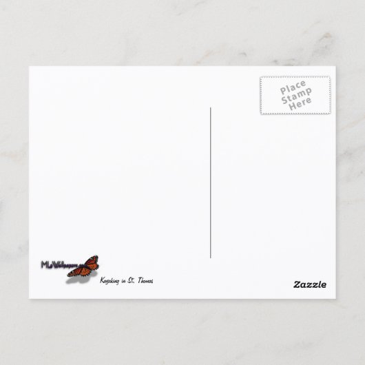 Kayaking in St. Thomas US Maagdeneilanden Briefkaart (Achterkant)