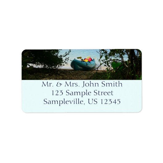 Kayaking in St. Thomas US Maagdeneilanden Etiket (Voorkant)