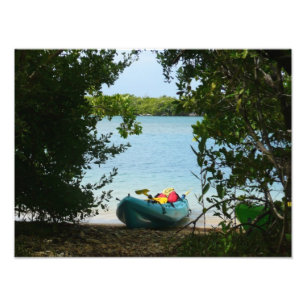 Kayaking in St. Thomas US Maagdeneilanden Foto Afdruk