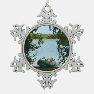 Kayaking in St. Thomas US Maagdeneilanden Tin Sneeuwvlok Ornament
