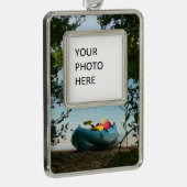 Kayaking in St. Thomas US Maagdeneilanden Verzilverd Kader Ornament (Rechts)