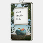 Kayaking in St. Thomas US Maagdeneilanden Verzilverd Kader Ornament (Links)