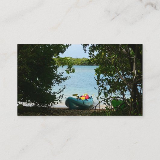 Kayaking in St. Thomas US Maagdeneilanden Visitekaartje (Achterkant)