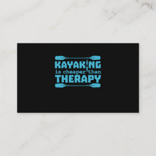 Kayaking is goedkoper dan therapie visitekaartje