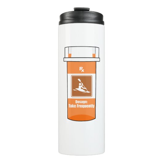 Kayaking is mijn geneesmiddel thermosbeker (Voorkant)