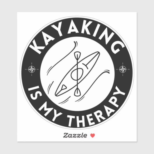 Kayaking is mijn therapie sticker (Vel)