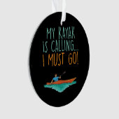 Kayaking Kayak Gift Ornament (voorkant)