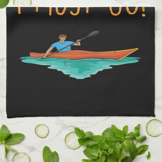 Kayaking Kayak Gift Theedoek (Gevouwen)