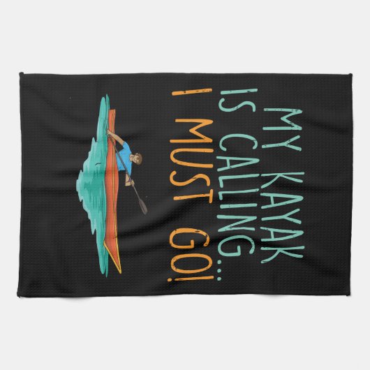 Kayaking Kayak Gift Theedoek (Horizontaal)