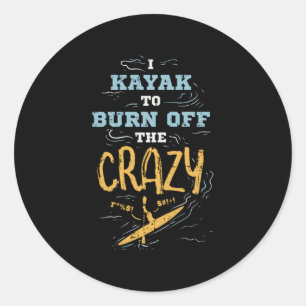 Kayaking Kayaker Ronde Sticker