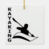 Kayaking Keramisch Ornament (Achterkant)