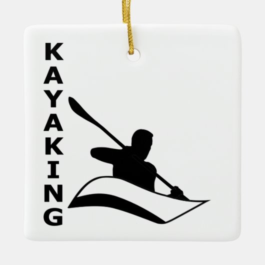 Kayaking Keramisch Ornament (Voorkant)
