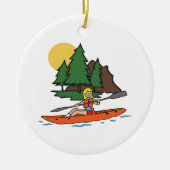 KAYAKING KERAMISCH ORNAMENT (Voorkant)