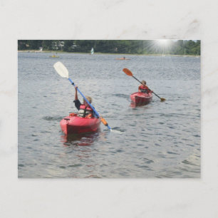 Kayaking Kinder Briefkaart