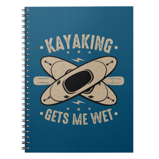 Kayaking laat me nat notitieboek (Voorkant)