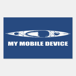 Kayaking, Mijn mobiel apparaat Rechthoekige Sticker