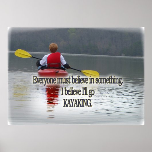 KAYAKING MOTTO/QUOTE FRAMED PRINT (Voorkant)