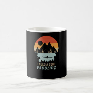 Kayaking Mountains Retro Koffiemok