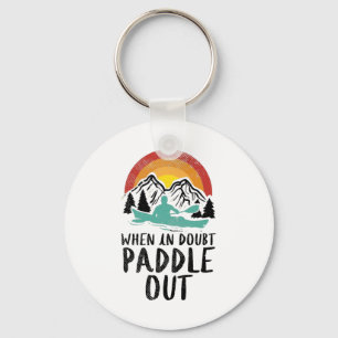 Kayaking Nature Retro Sleutelhanger
