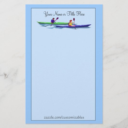Kayaking Stationery Briefpapier (Voorkant)