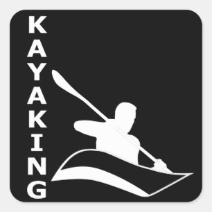 Kayaking Vierkante Sticker