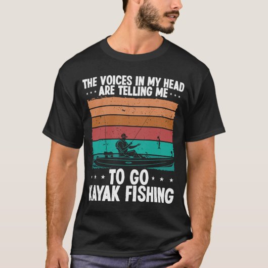 Kayaking Voices in m'n hoofd vertelt me dat ik Kay T-shirt (Voorkant)