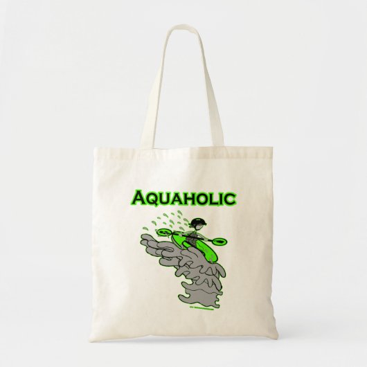 Kayaking Whitewater Silhouette Tote Bag (Voorkant)