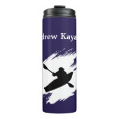 Kayaking - with Kayaker silhouette - Personalize Thermosbeker (Voorkant)