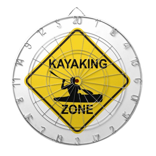 Kayaking Zone Road Sign Dartbord (Voorkant)