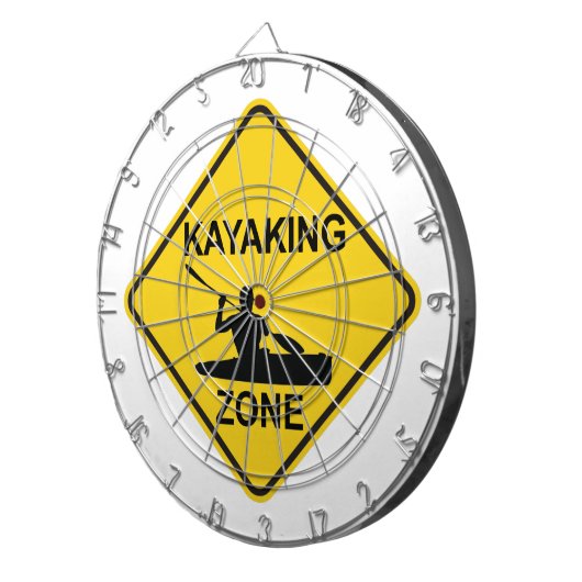 Kayaking Zone Road Sign Dartbord (Voorkant Rechts)