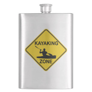 Kayaking Zone Road Sign Heupfles