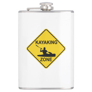 Kayaking Zone Road Sign Heupfles