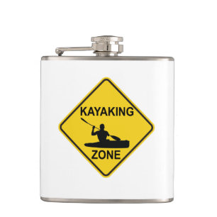 Kayaking Zone Road Sign Heupfles