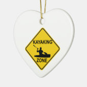 Kayaking Zone Road Sign Keramisch Ornament (Links)