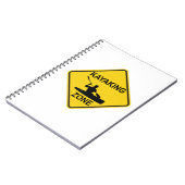 Kayaking Zone Road Sign Notitieboek (Linkerzijde)