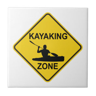 Kayaking Zone Road Sign Tegeltje