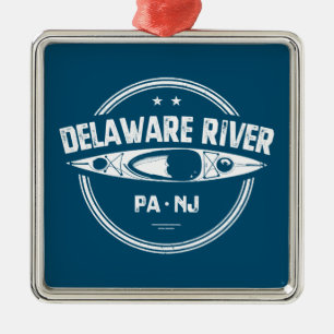 Kayakken in de Delaware Rivier Metalen Ornament