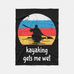 Kayakken Peddelen Bootvaren Retro Vintage Kayak Fleece Deken