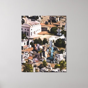 Kayakoy Fethiye Verlaten Stad Geometrische Kunst Canvas Afdruk