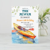 Kayaks birthday party invitation (Debout devant)