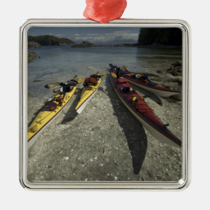 Kayaks op Dicebox Island, Broken Island Group, Metalen Ornament