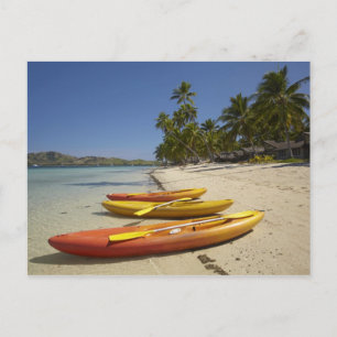 Kayaks op het strand, Plantation Island Resort Briefkaart