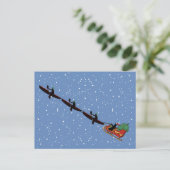 Kayaks Pulling Sleigh Folded Wenskaart Briefkaart (Staand voorkant)