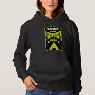 Kayakvis en visreiscadeaus voor kampeerplaatsen hoodie