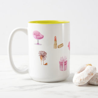 Kaye en Summer Whimsical Tweekleurige Koffiemok
