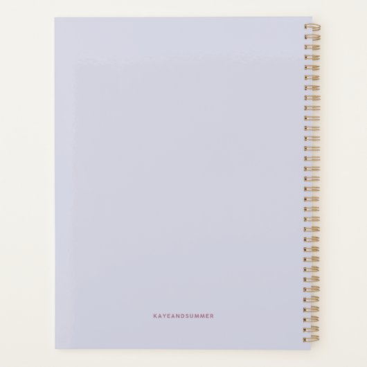 Kaye en zomertulp planner (Achterkant)