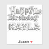 Kayla Happy Birthday Autocollants (Feuille)