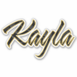 Kayla or noir Lettering Autocollant Stickers