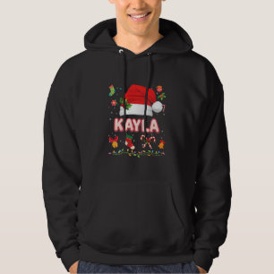 Kayla Santa Claus Pet familie Merry Kerstmis Hoodie